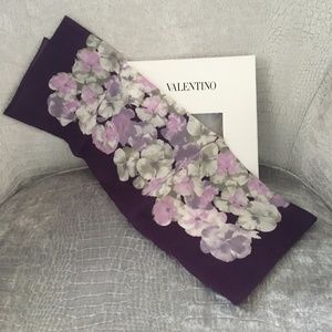 Valentino Purple Printed Scarf